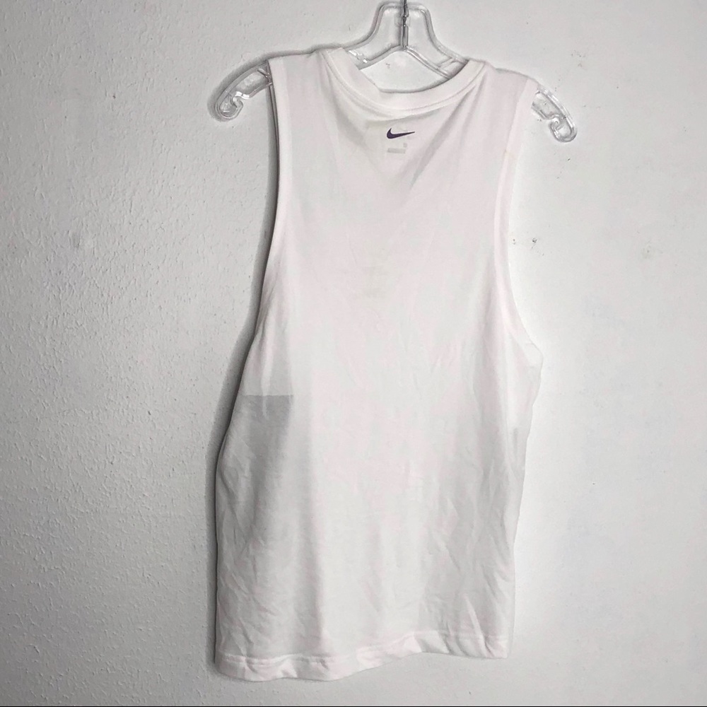 Nike Loose Fit Muscle Dri-Fit Tee White S NWT - Picture 2 of 10